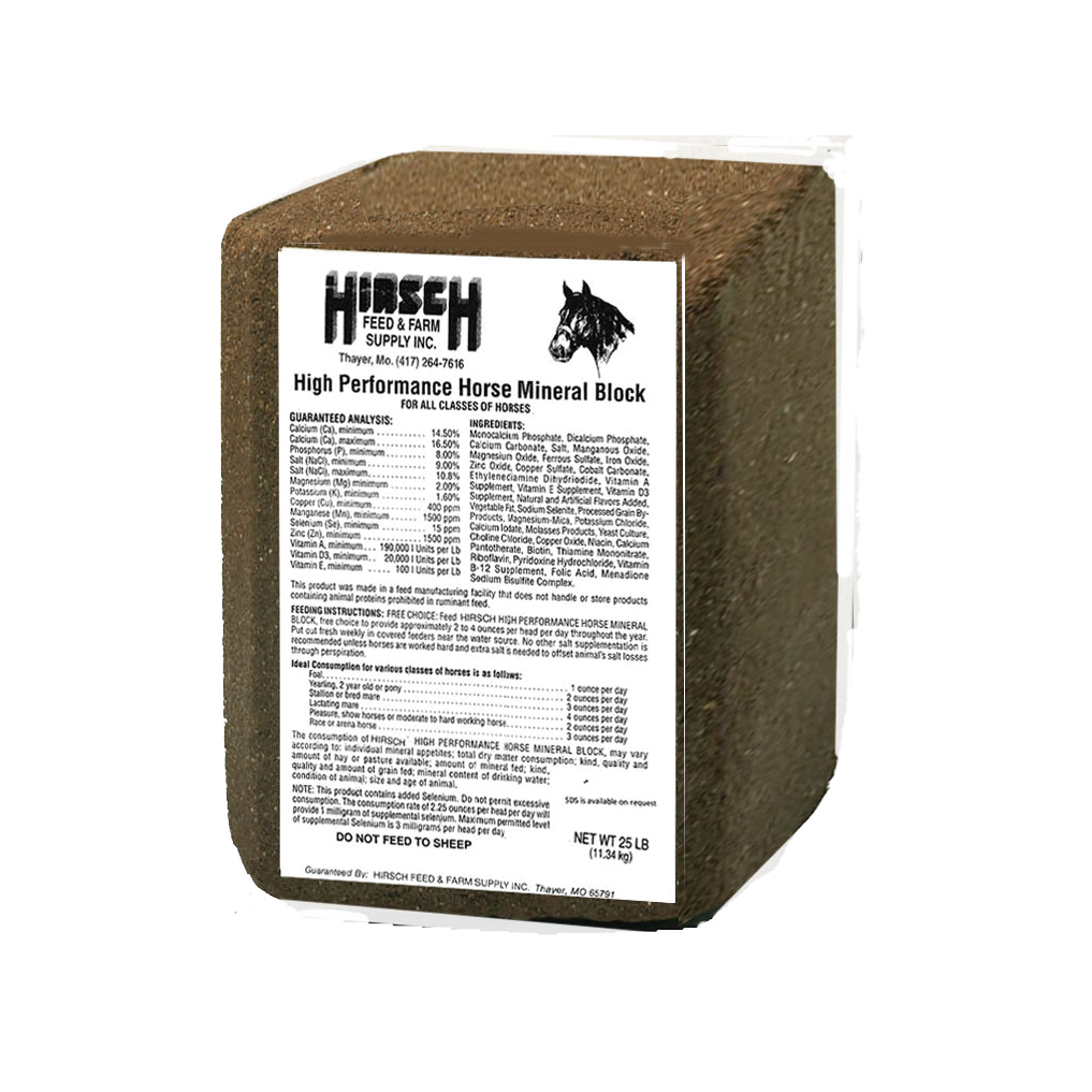 HIRSCH HORSE MINERAL BLK 25