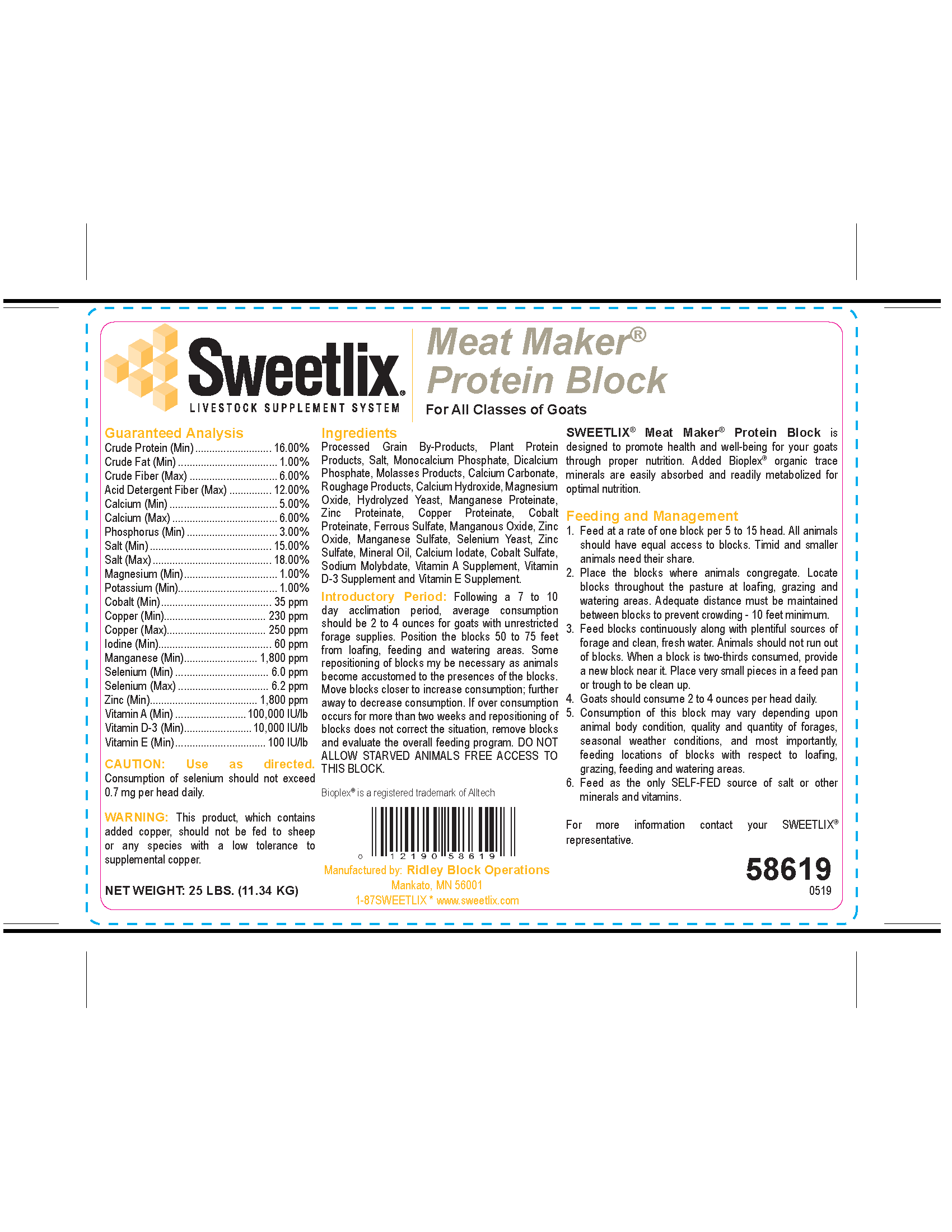 SWEETLIX MEAT MAKER PROTEIN BLOCK 25#