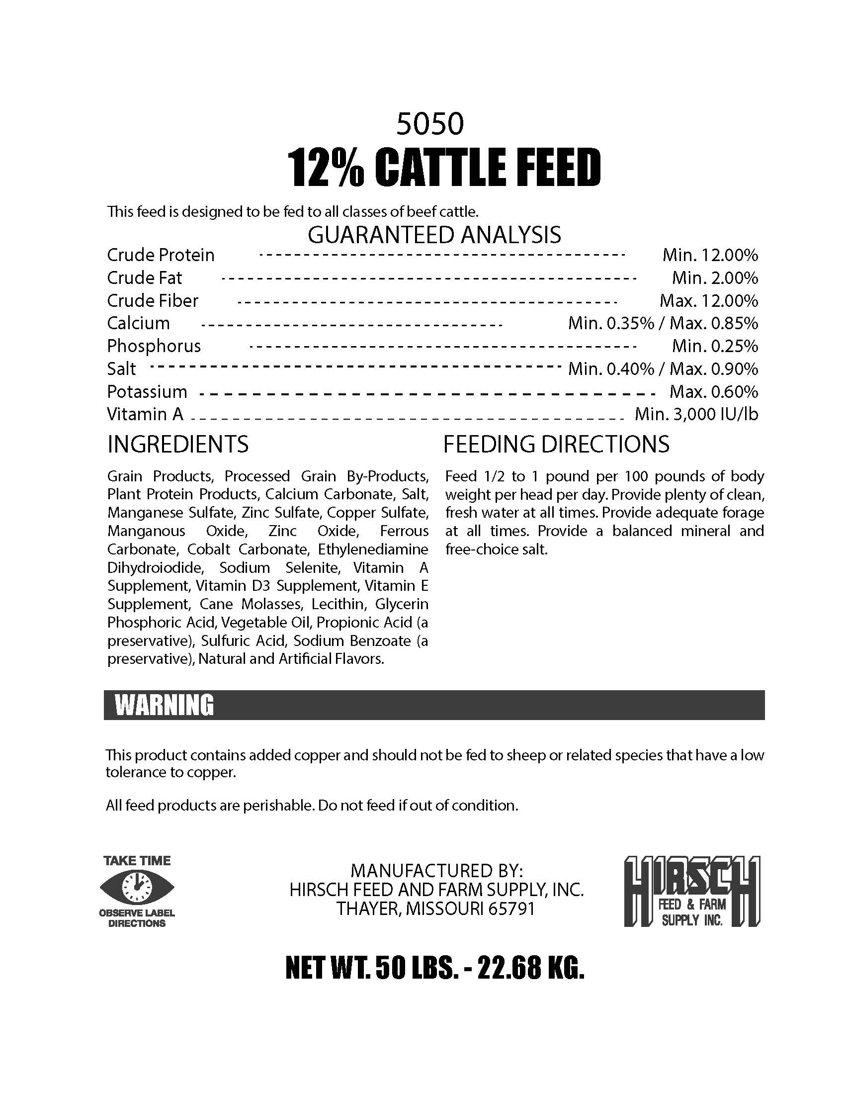 5050 12% CATTLEFEED