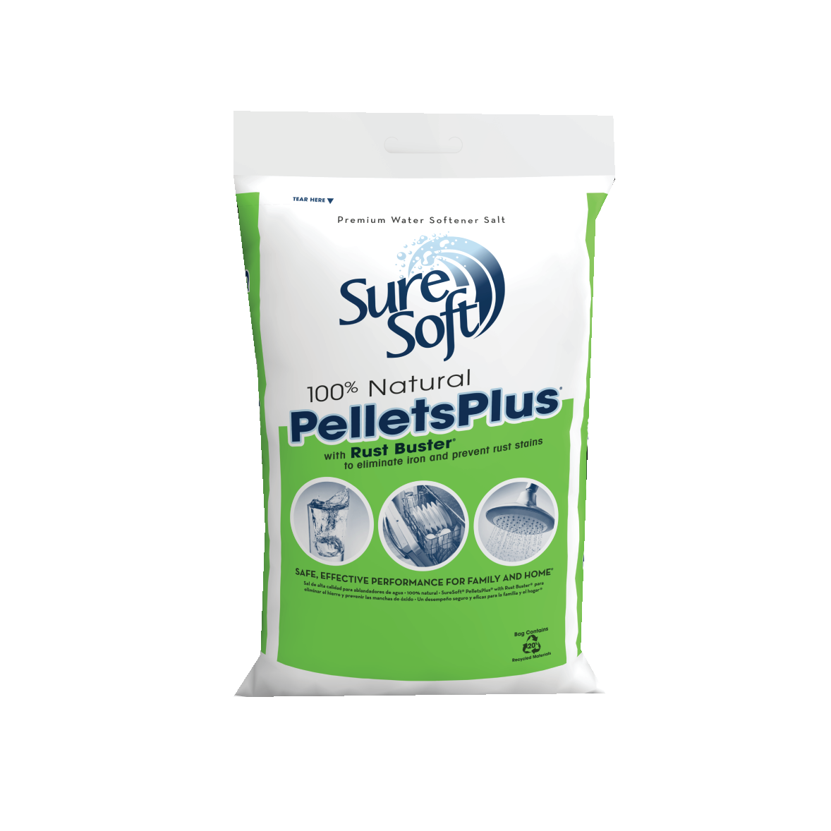 SURESOFT WATER SOFTNER PELLETS WITH RUST BUSTER 40#