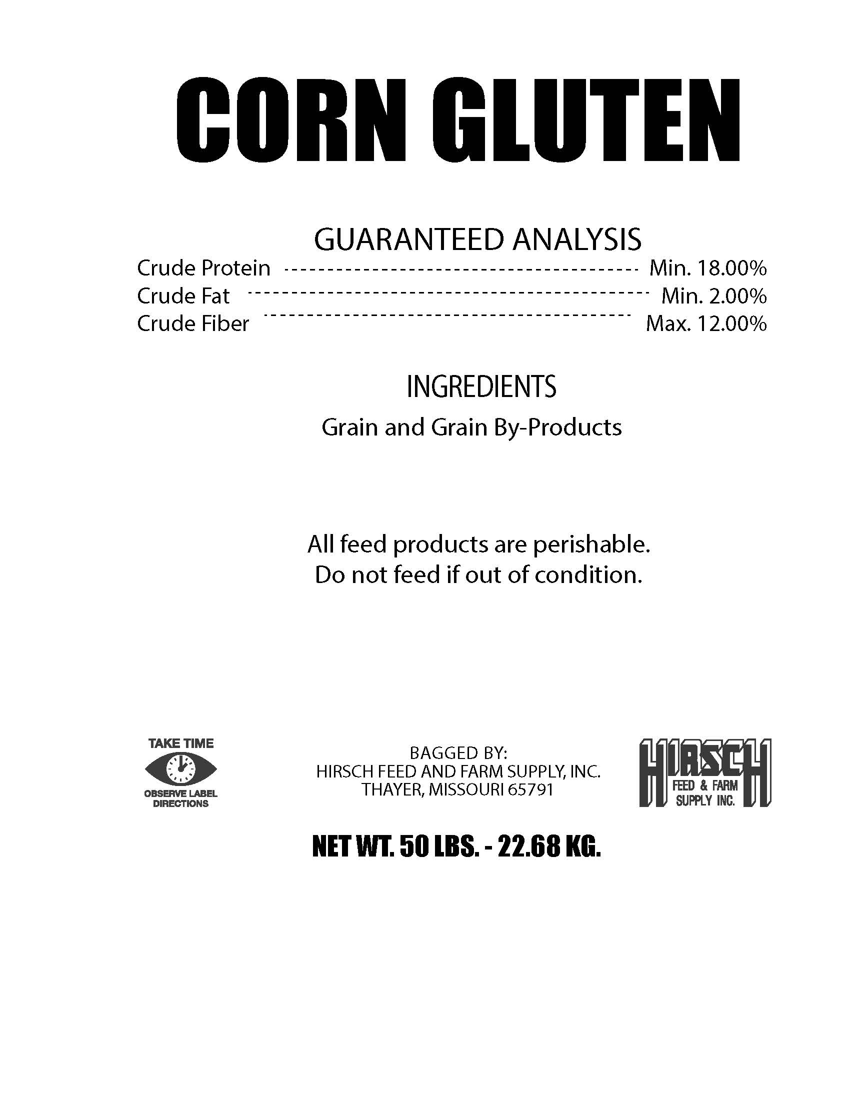 CORN GLUTEN PELLETS 18%