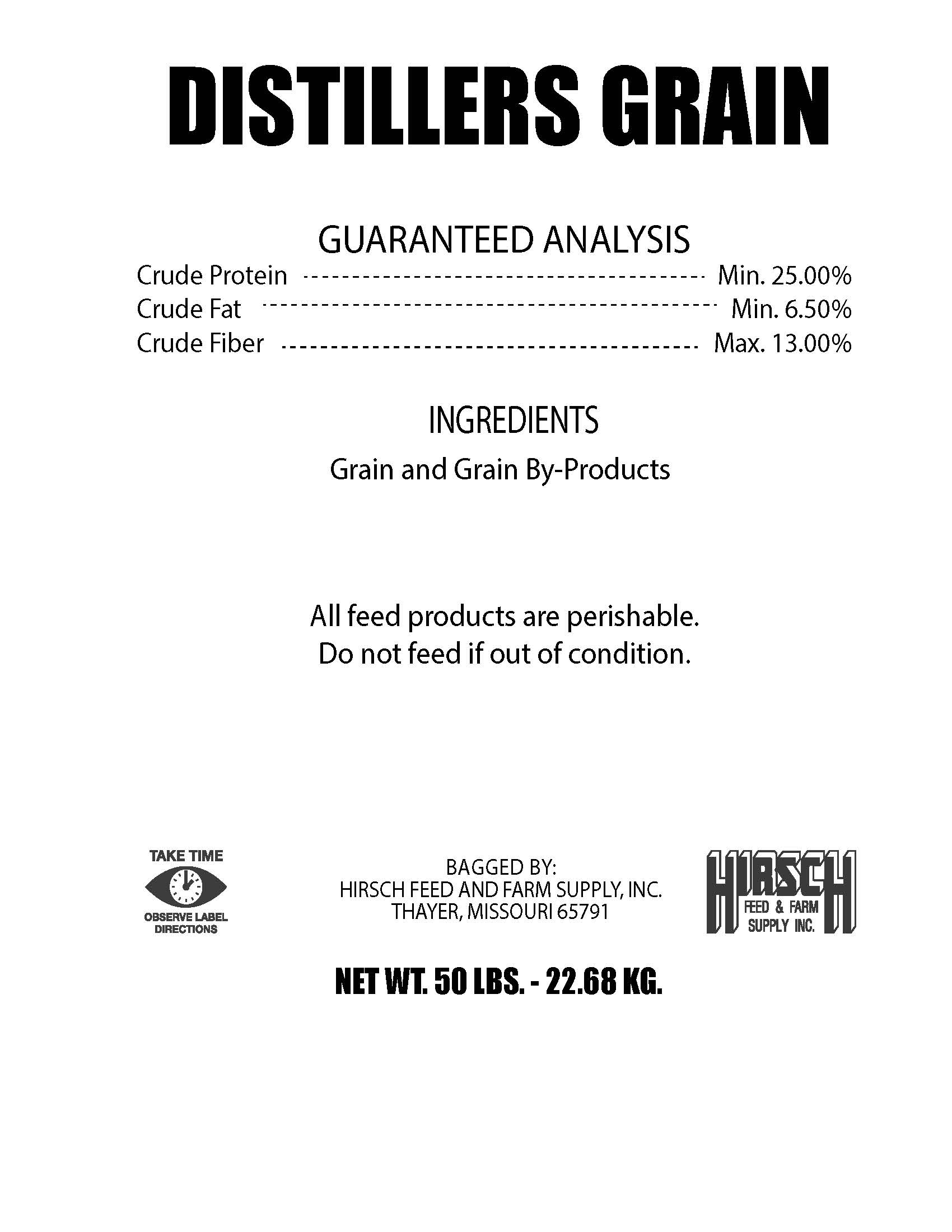 DISTILLERS GRAIN 25% BAG