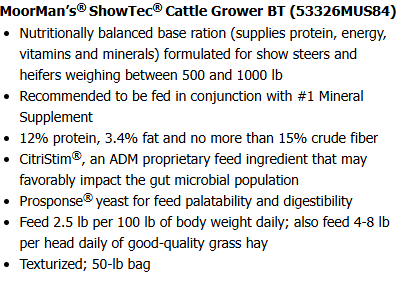 ADM SHOWTEC CATTLE GROWER