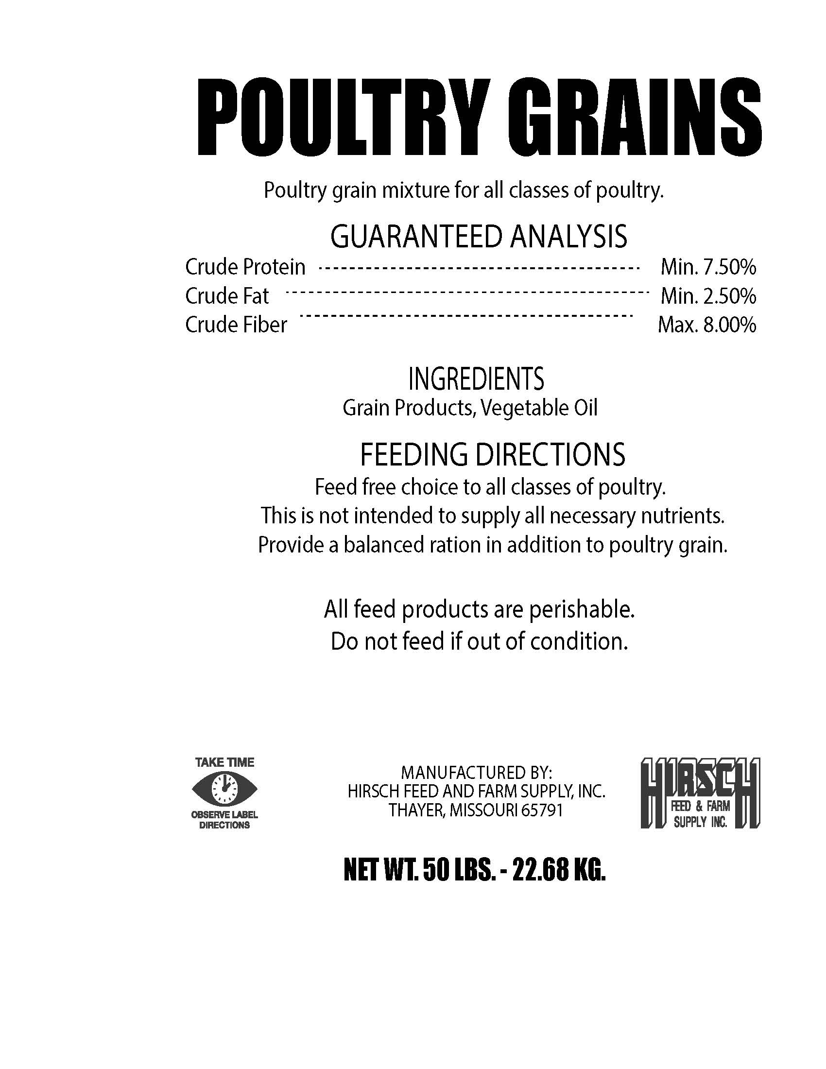 POULTRY  GRAIN  7.5%