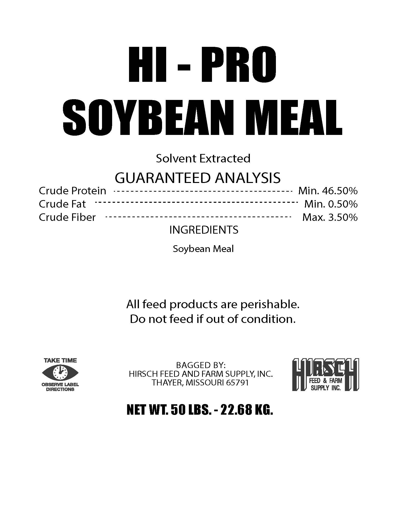 SOYBEAN MEAL HI-PRO 46.5%