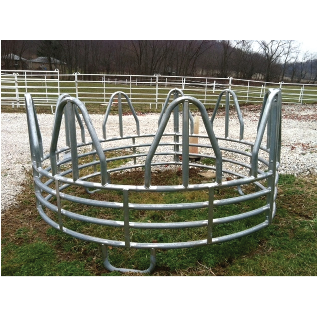 DAVIS 3PC GALVANIZED HORSE HAY FEEDER HORIZONTAL