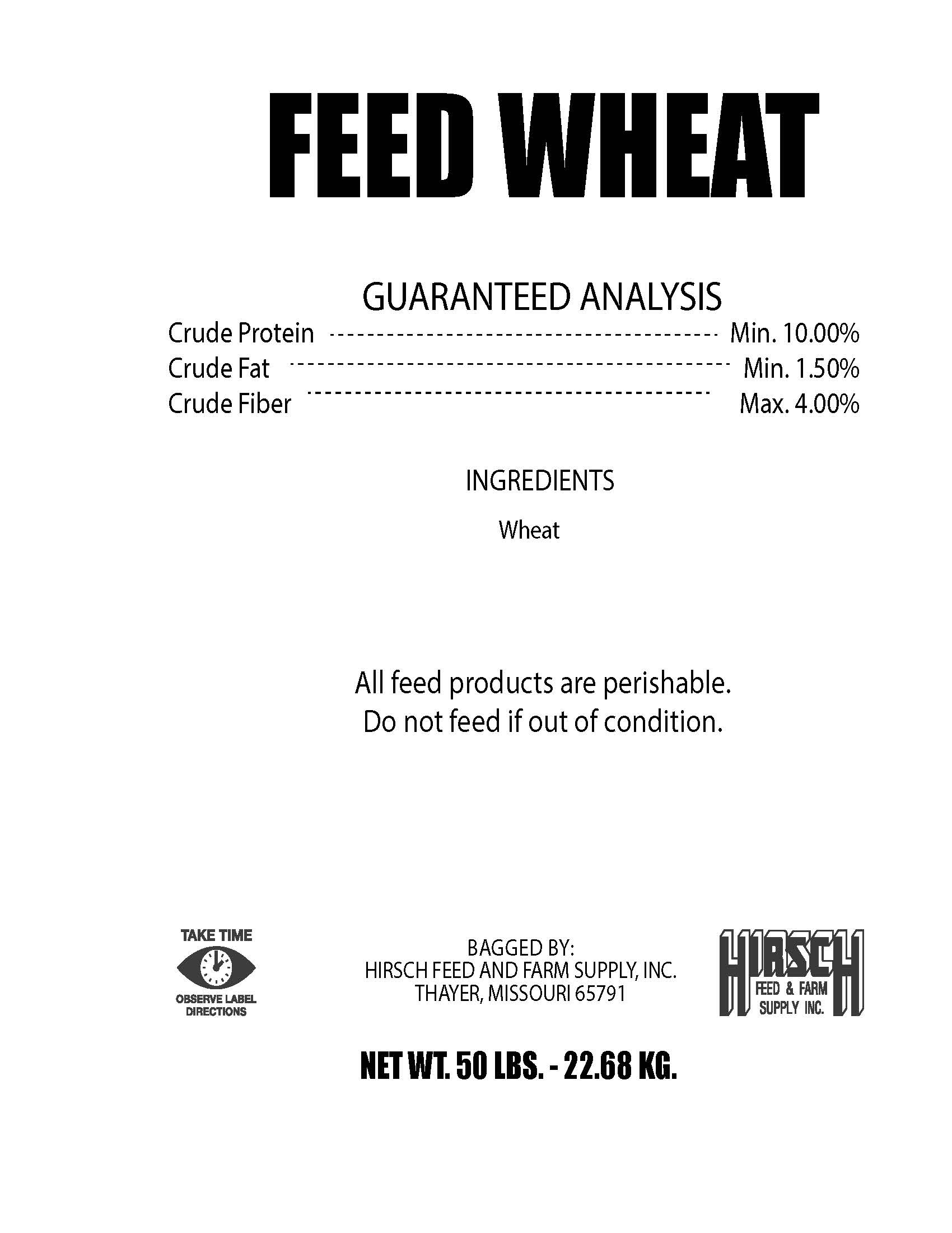 WHEAT    \"FEED\" 10%