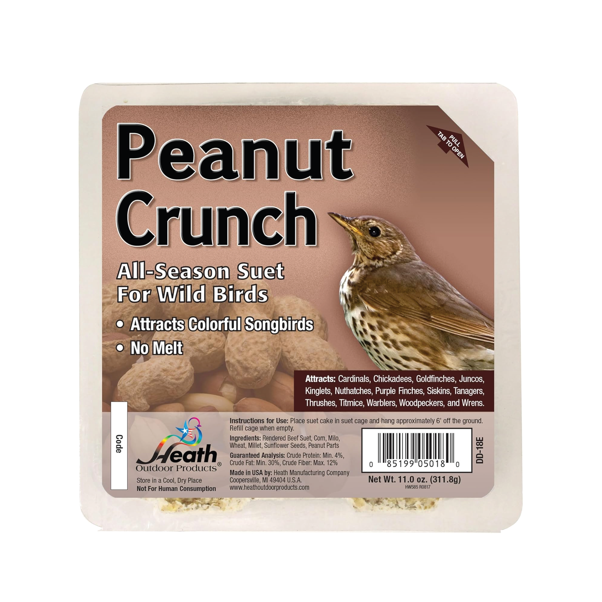 SUET CAKE PEANUT CRUNCH HEATH