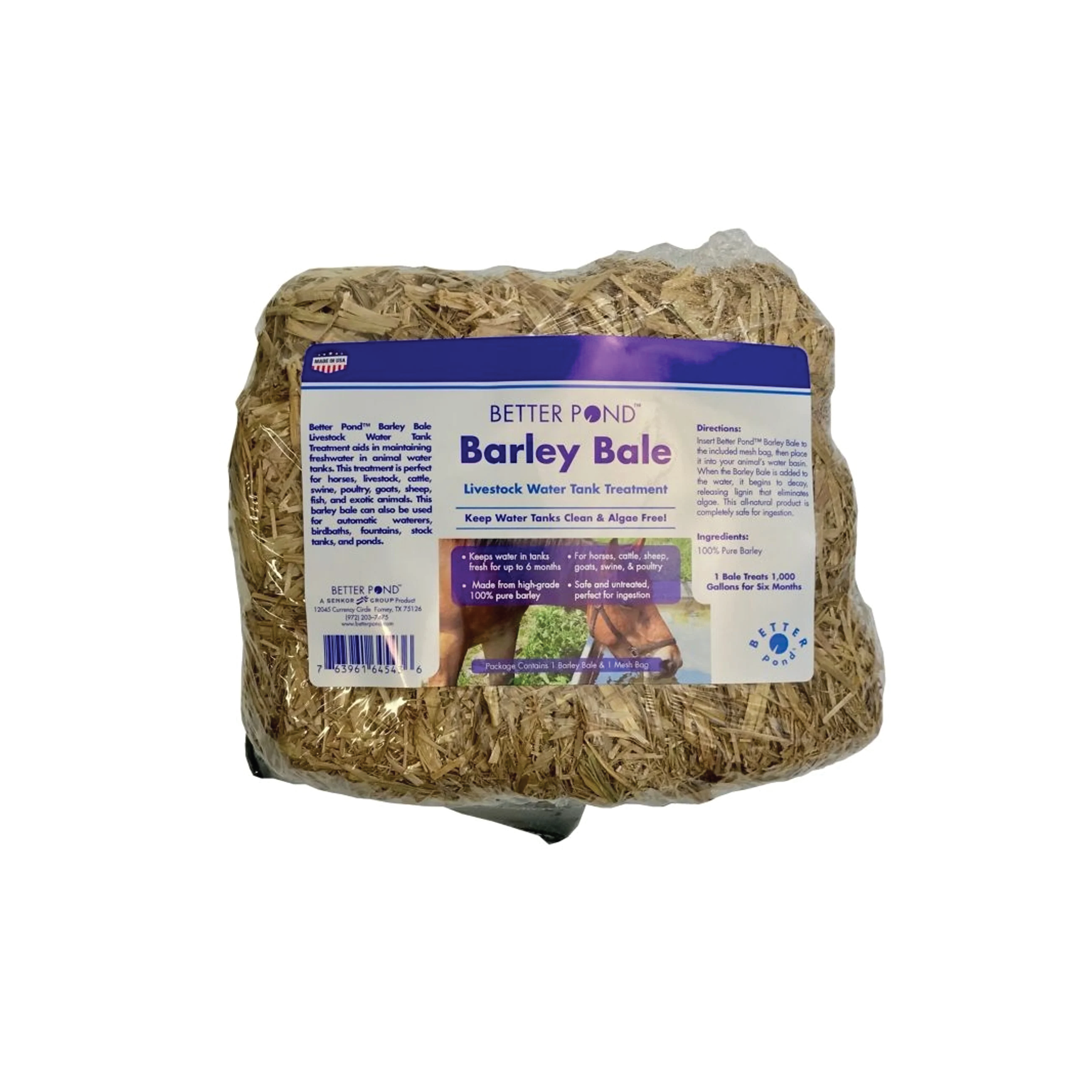 STOCK TANK CLEANER BARLEY BALE