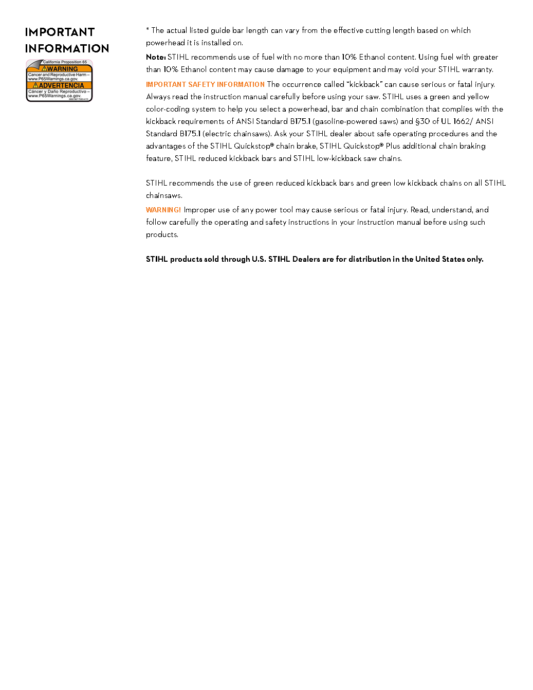 STIHL 18\" MS 250 CHAINSAW