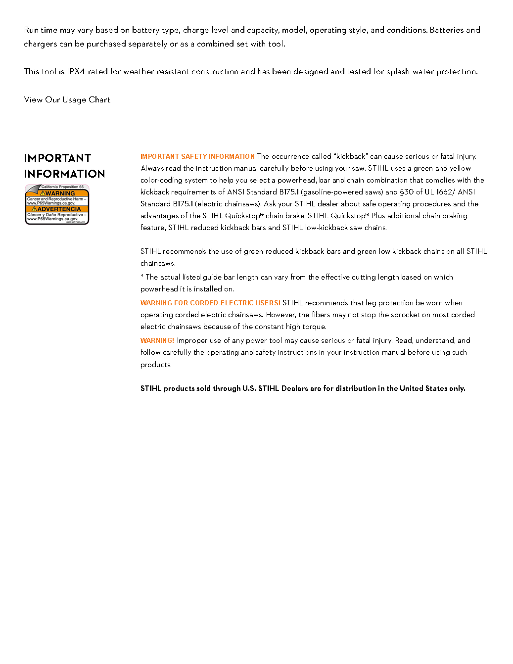 STIHL 16\" MSA 220 LITH-ION CHAINSAW SET