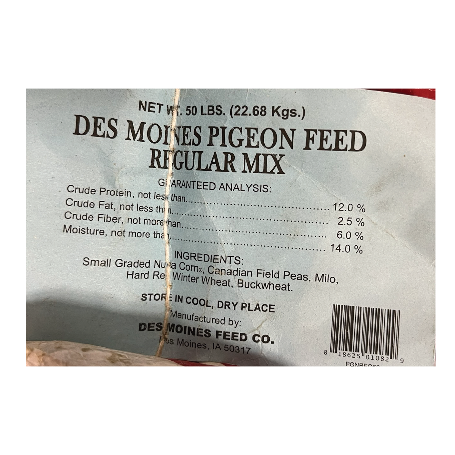 DES MOINES PIGEON REGULAR 12% 50#