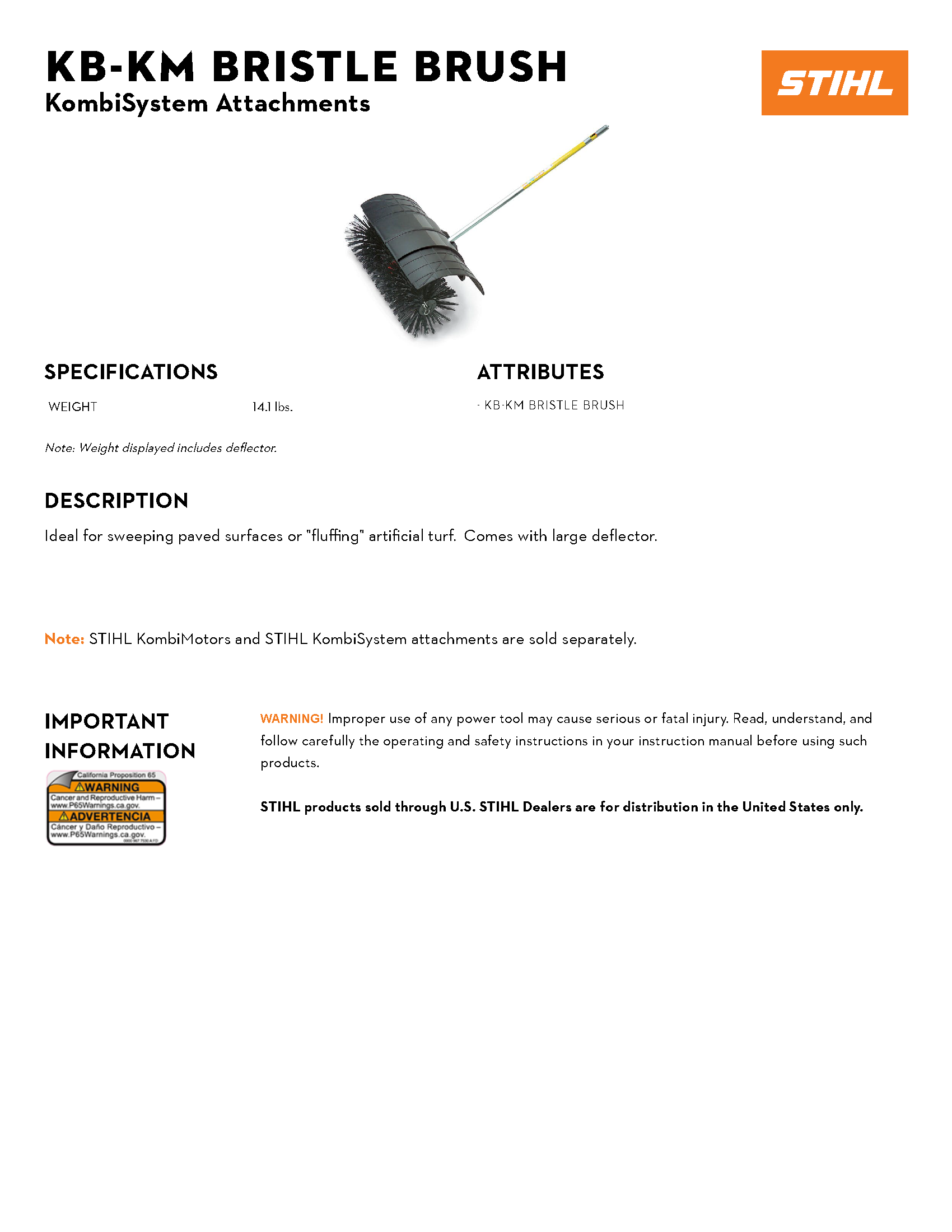 STIHL KOMBI BRISTLE BRUSH ATTACHMENT