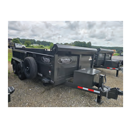 GLOBAL BUMPER PULL DUMP TRAILER 16' GRAY