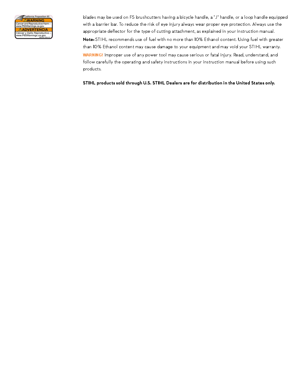 STIHL FS 91 BIKE HANDLE TRIMMER