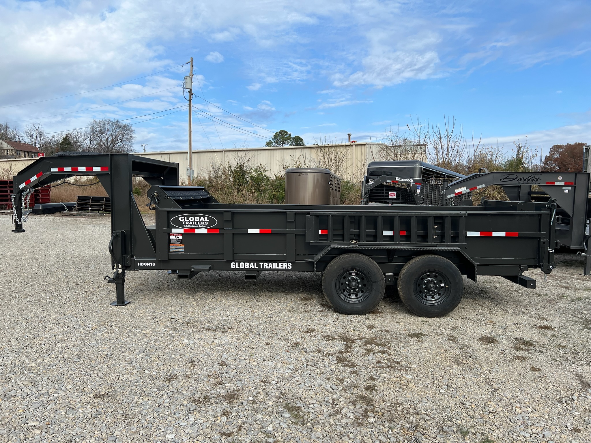 GLOBAL 16' GOOSENECK DUMP TRAILER