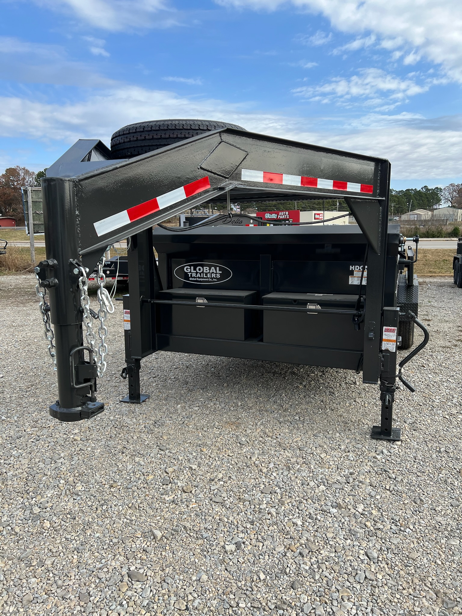 GLOBAL 16\' GOOSENECK DUMP TRAILER