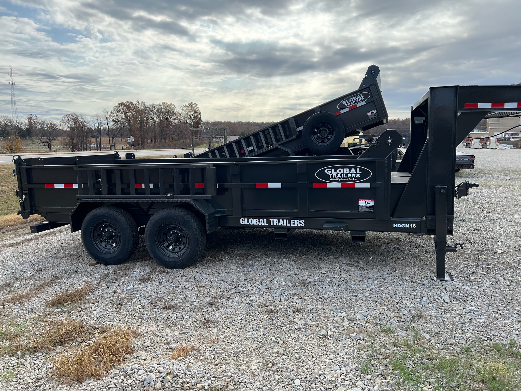 GLOBAL 16' GOOSENECK DUMP TRAILER