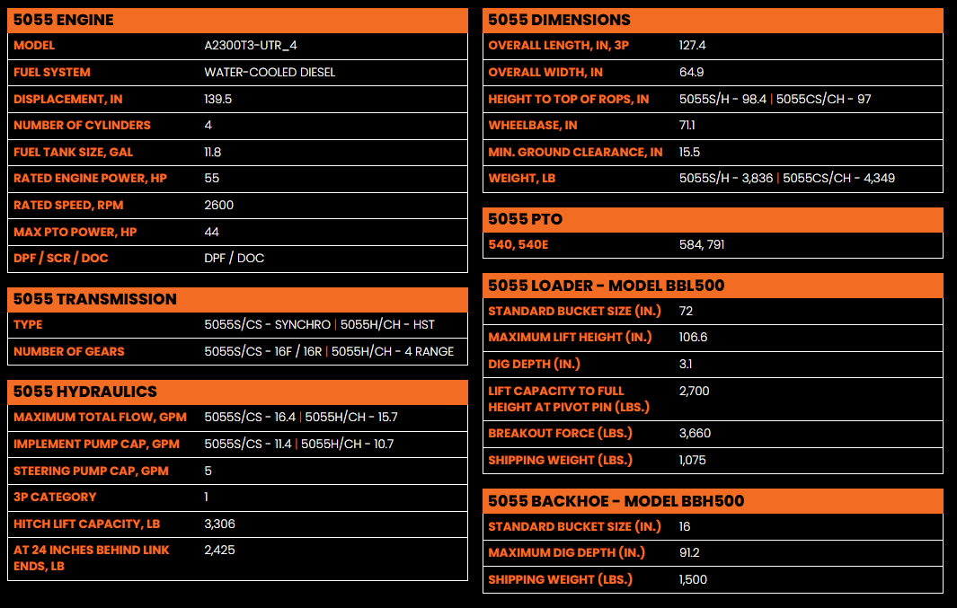BAD BOY 5055 COMPACT UTILITY TRACTOR
