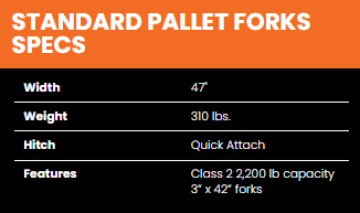 BAD BOY 42\" PALLET FORK