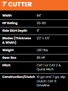 BAD BOY 7\' HEAVY DUTY ROTARY CUTTER