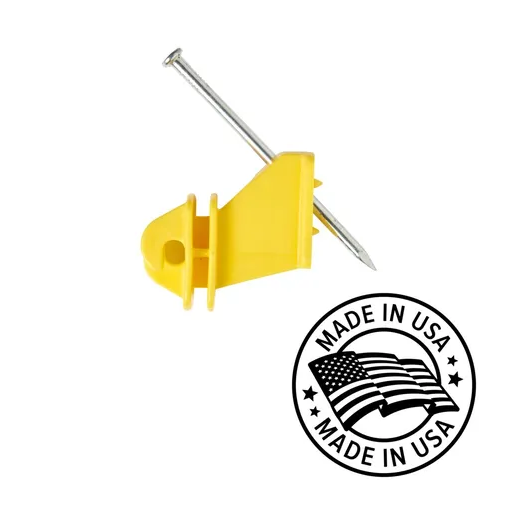 GALLAGHER STANDARD WOOD POST NAIL ON CLAW INSULATOR - 25 PACK