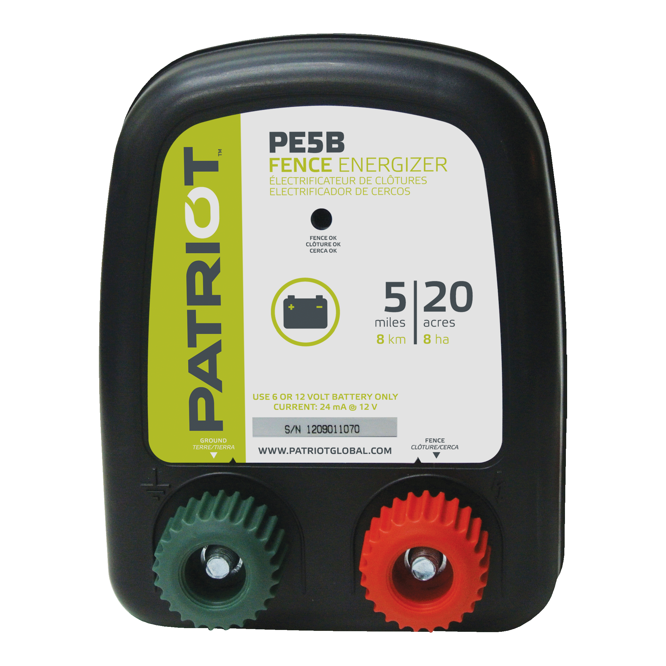 PATRIOT PE5B FENCE CHARGER