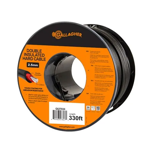 GALLAGHER 2.5MM DOUBLE INSULATED HARD CABLE - 328'