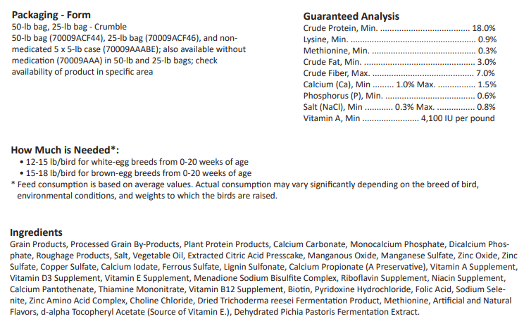 ADM PEN PALS CHICK STARTER/GROWER 50# - UNMEDICATED