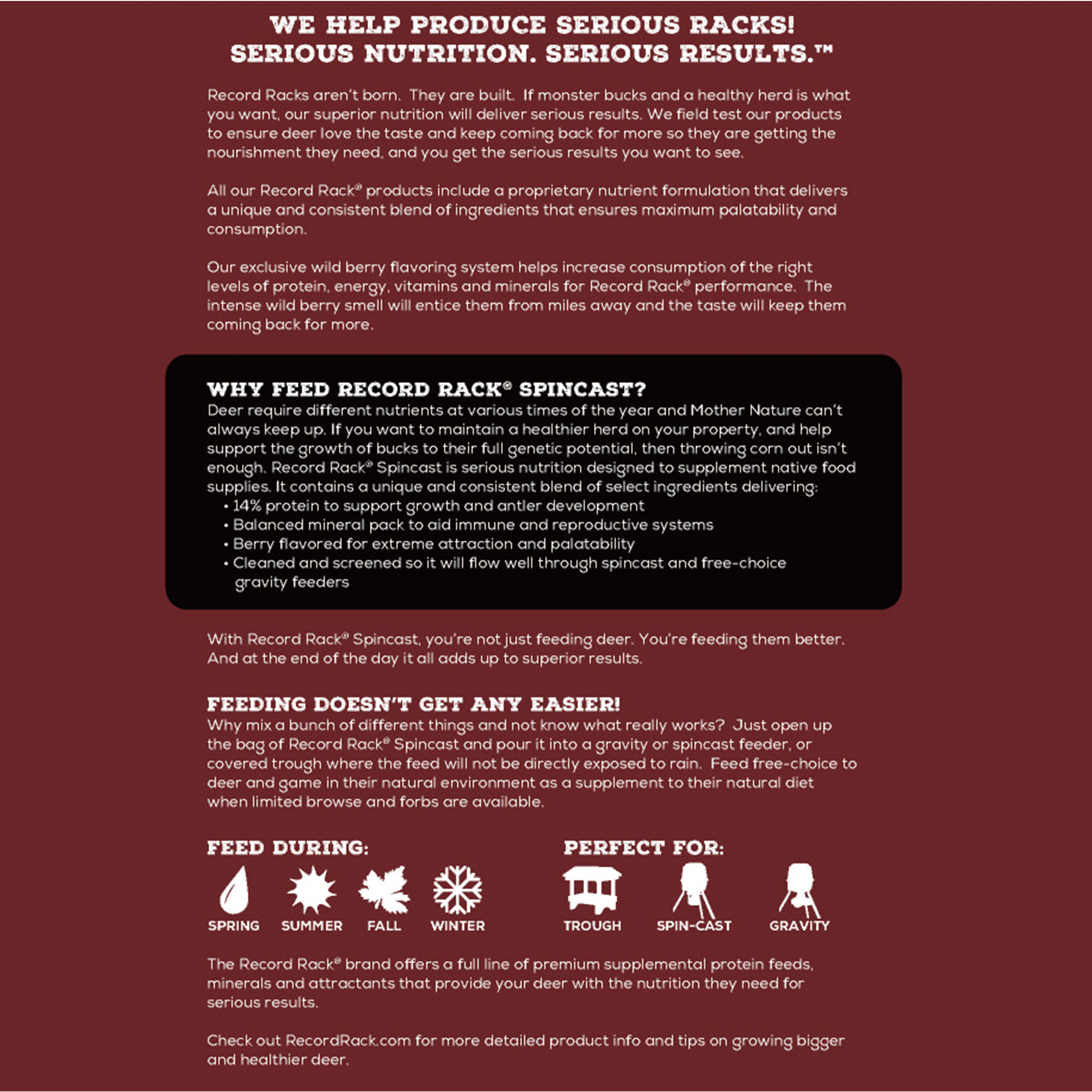 RECORD RACK SPINCAST W/ BERRY FLAVORING - 50#