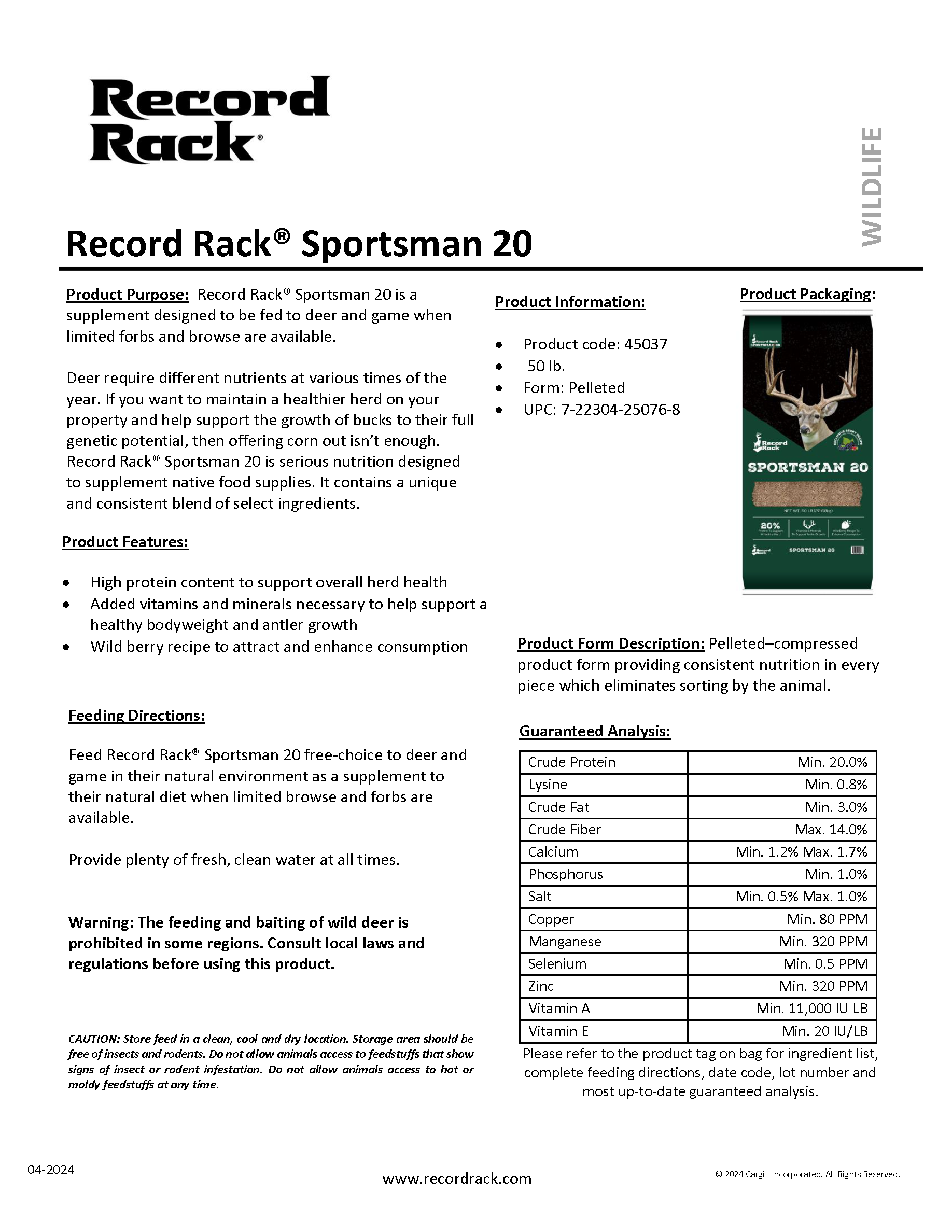 RECORD RACK 20% SPORTSMAN - 50#