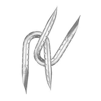 2 1/2" BARBED FENCE STAPLES - PER POUND