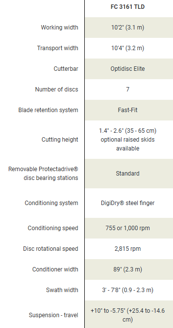 KUHN FC 3161 TLD MOWER/CONDITIONER