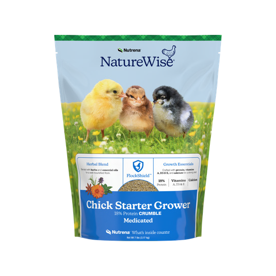 NATUREWISE 18% MEDICATED CHICK STARTER GROWER - 7#