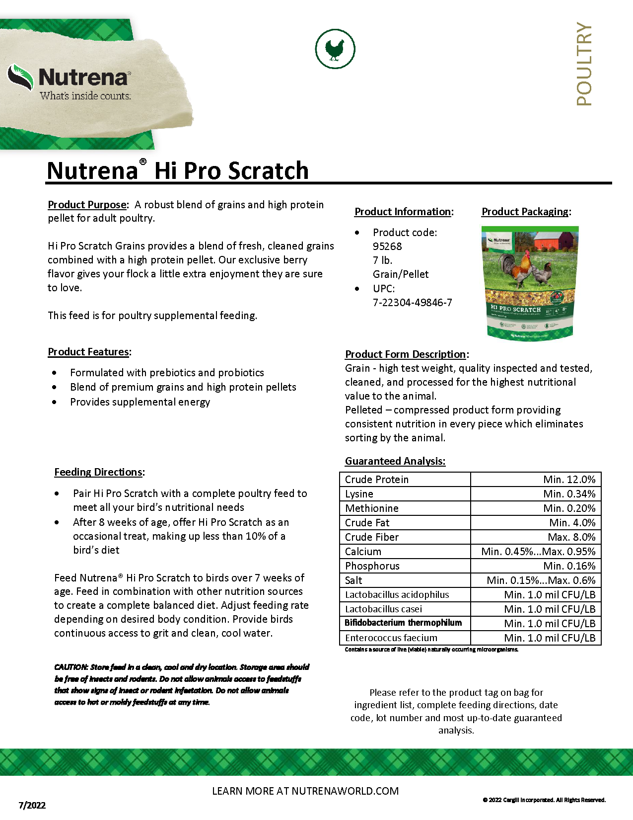 NATUREWISE HI PRO SCRATCH GRAIN - 7#
