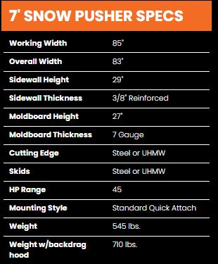 BAD BOY 7\' SNOW PUSHER