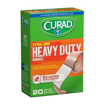 CURAD ADHESIVE BANDAGE 3/4" X 4 3/4" FABRIC BANDAGE