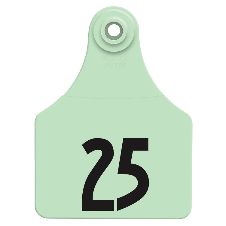 ALLFLEX LARGE GREEN EAR TAGS #51-75