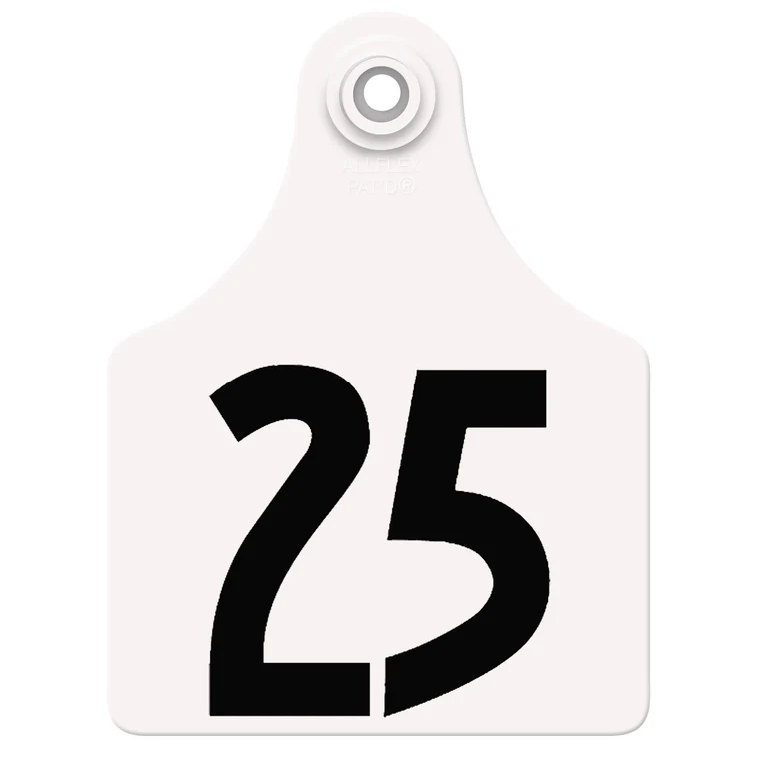 ALLFLEX MAXI WHITE EAR TAGS #1-25