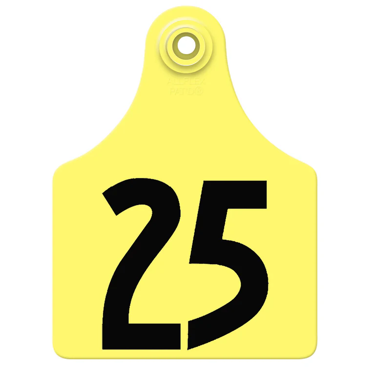 ALLFLEX MAXI YELLOW EAR TAGS #1-25