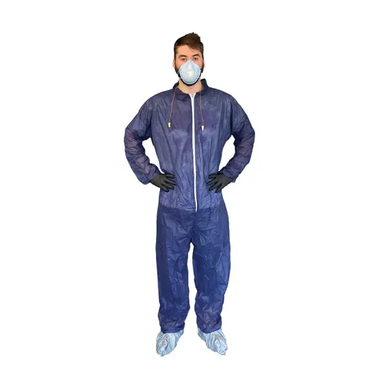 NAVY POLYPROPYLENE COVERALLS - XL