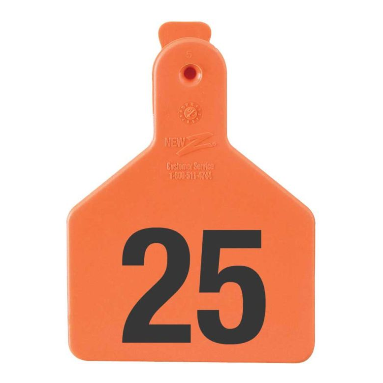 Z-TAG CALF ORANGE EAR TAGS #51-75