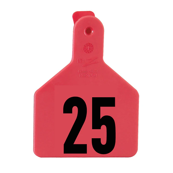 Z-TAG CALF RED EAR TAGS #1-25