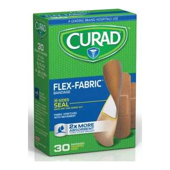 CURAD FLEX-FABRIC ADHESIVE FABRIC BANDAGE - 30 CT