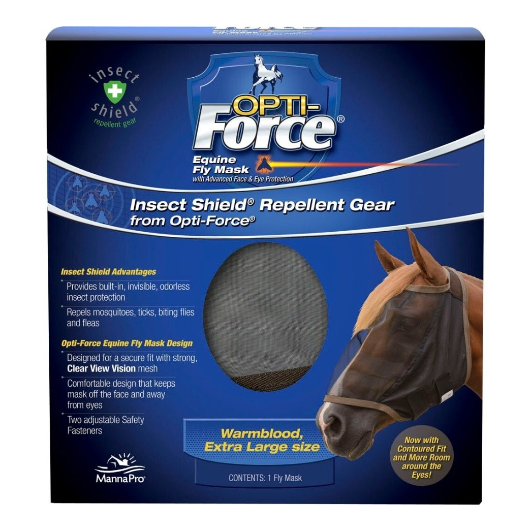 MANNA PRO OPTI-FORCE EQUINE FLY MASK - XL