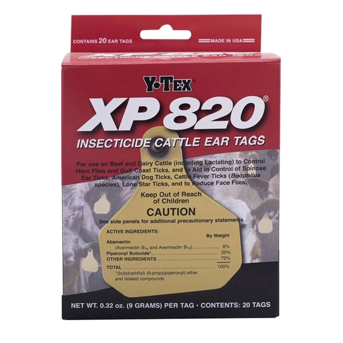 Y-TEX XP 820 INSECTICIDE EAR TAGS 20PK