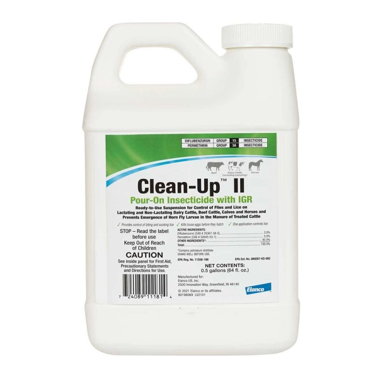 CLEAN-UP II POUR-ON W/ IGR 64OZ