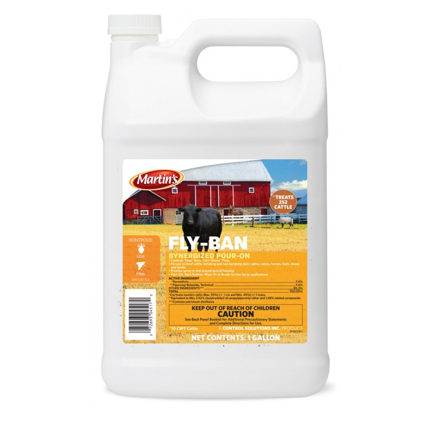 MARTIN'S FLY-BAN SYNERGIZED POUR-ON 1 GALLON