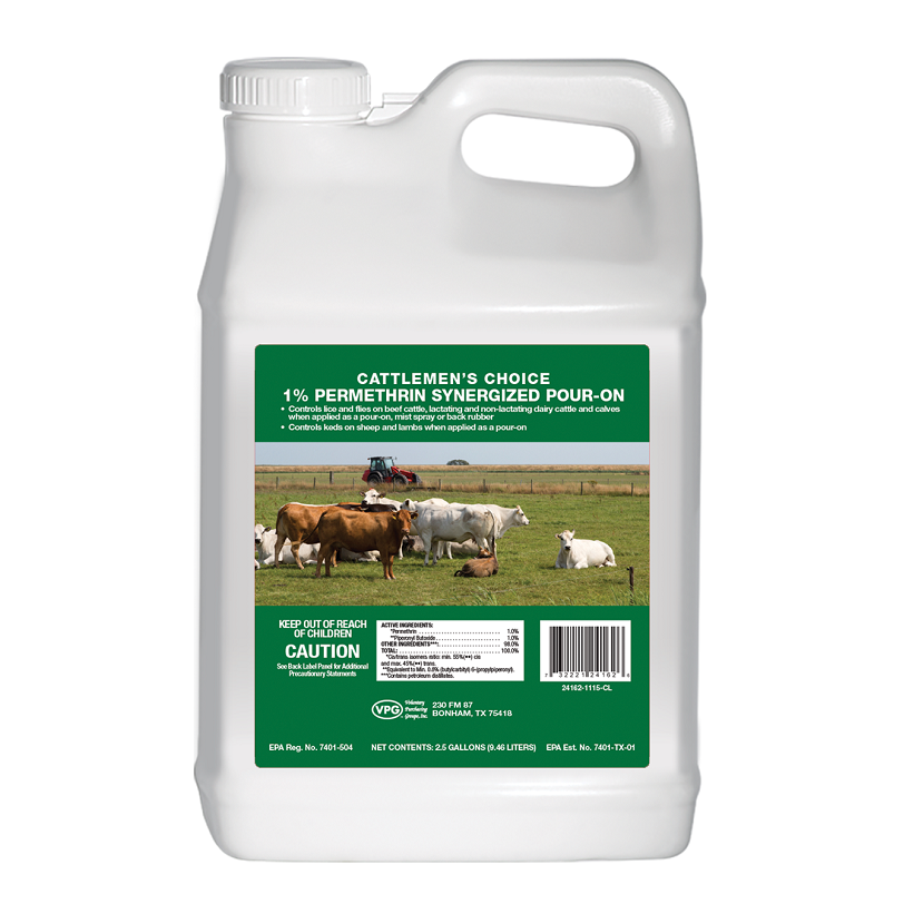 CATTLEMEN'S CHOICE 1% PERMETHRIN POUR-ON 2.5 GALLON