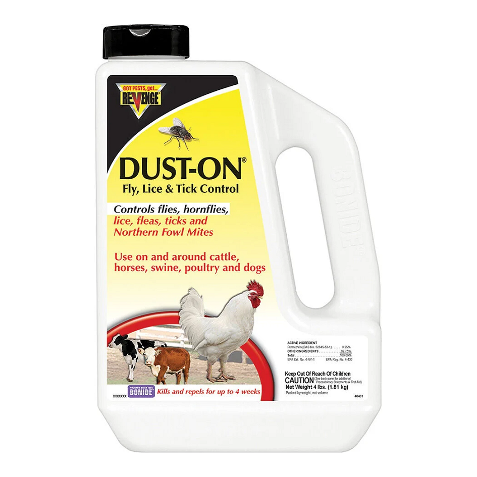 REVENGE DUST-ON FLY, LICE & TICK CONTROL 4LB